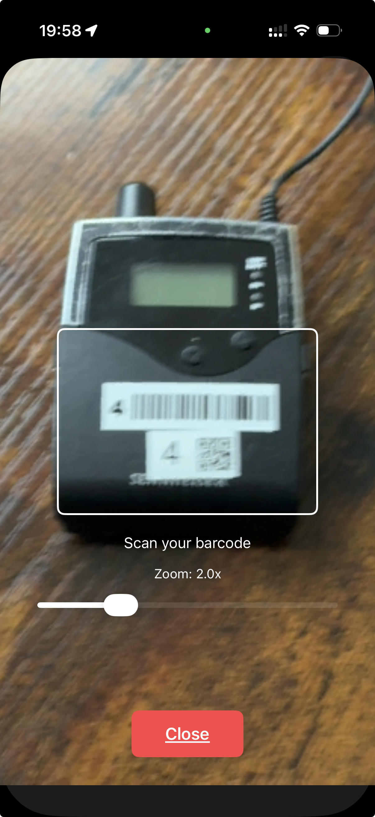 QR/barcode scanner